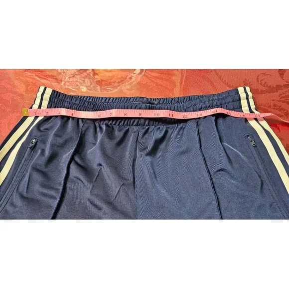 Adidas Womens Navy Blue Athletic Track Pants Sz L Running Athleisure - Picture 6 of 7